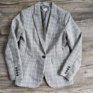 Gray Plaid Blazer